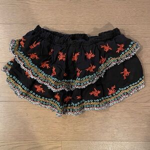 Free People tiered ruffle crop tube top